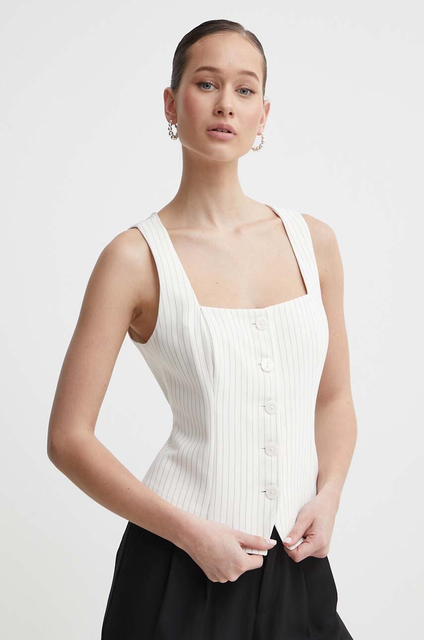 

Елек Abercrombie & Fitch в бежово с едно копче, Бежов