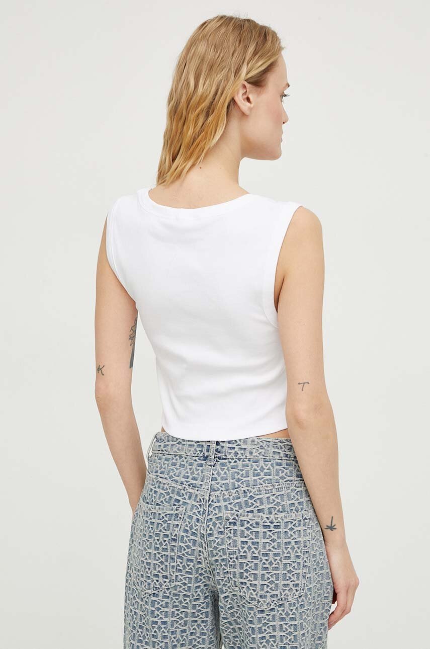 Top 2NDDAY2ND Gabriella TT - Daily Cotton Rib χρώμα: άσπρο 2242245387 φωτογραφία