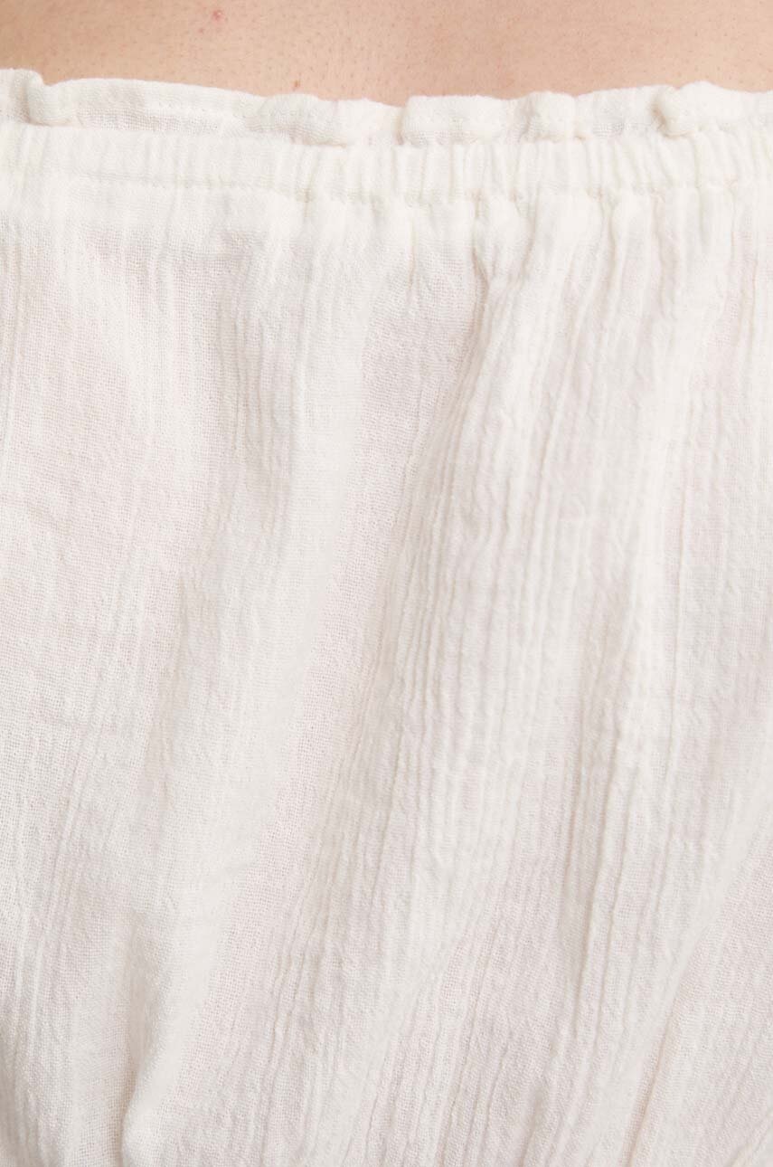 Βαμβακερό τοπ United Colors of Benetton χρώμα: μπεζ φωτογραφία