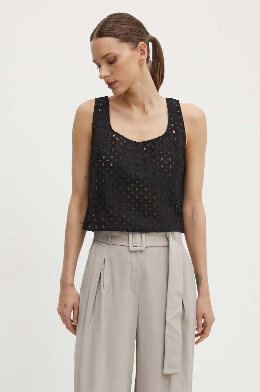 United Colors of Benetton top femei, culoarea negru