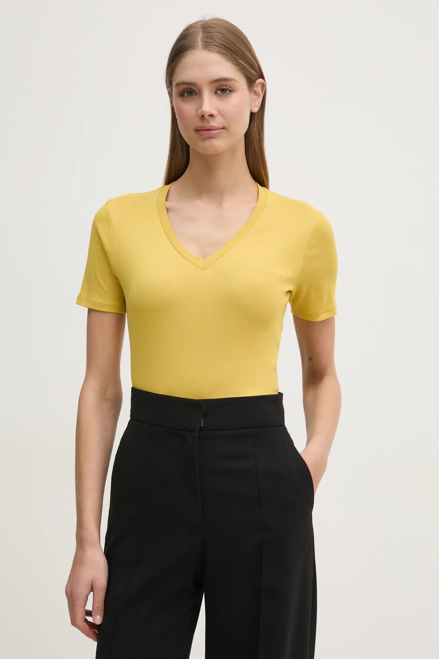 United Colors of Benetton tricou din bumbac femei, culoarea roz, 3GA2E4230
