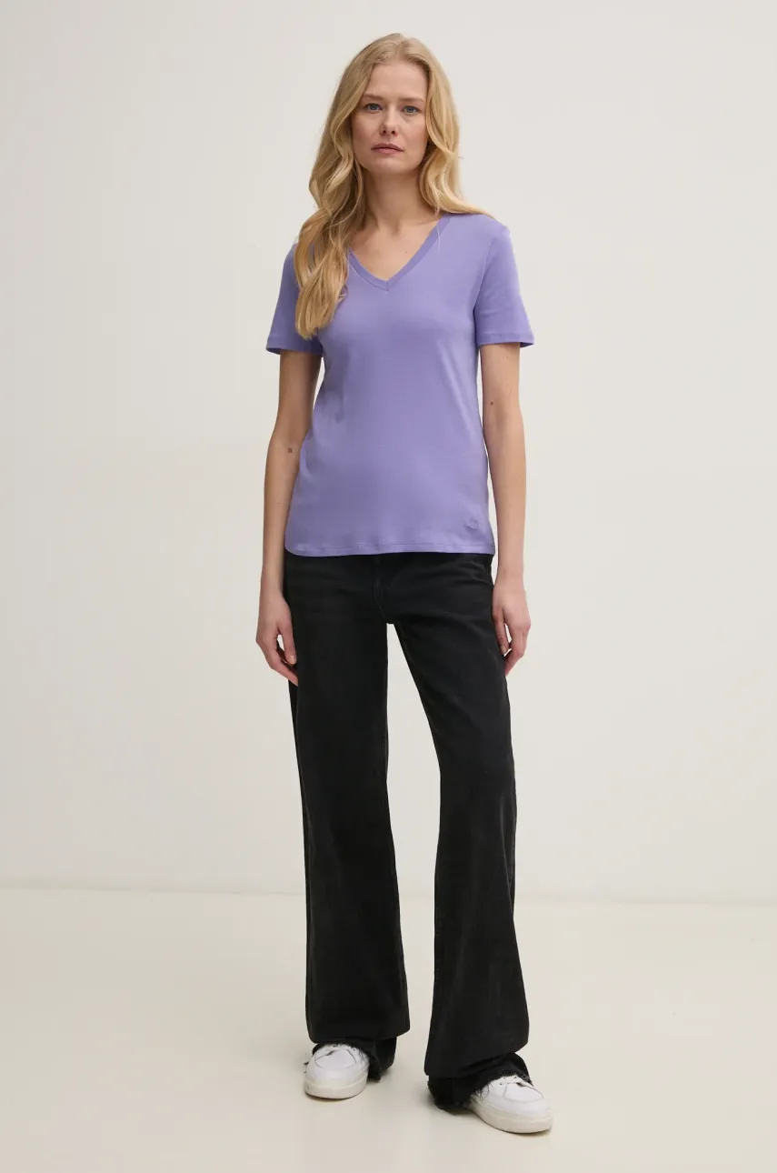 Хлопковая футболка United Colors of Benetton женская цвет розовый 3GA2E4230 Хлопковая футболка United Colors of Benetton женская цвет розовый 3GA2E4230
