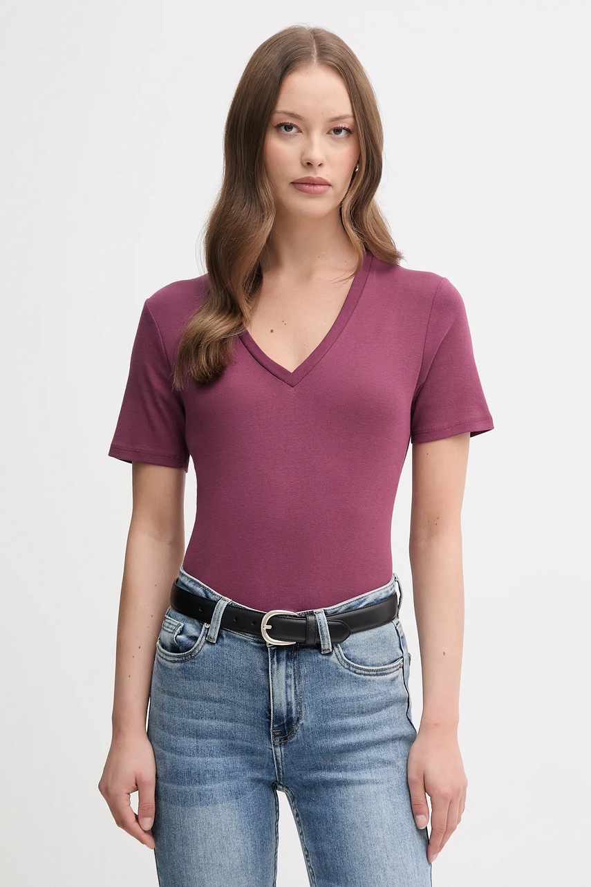 United Colors of Benetton tricou din bumbac culoarea roz, 3GA2E4230