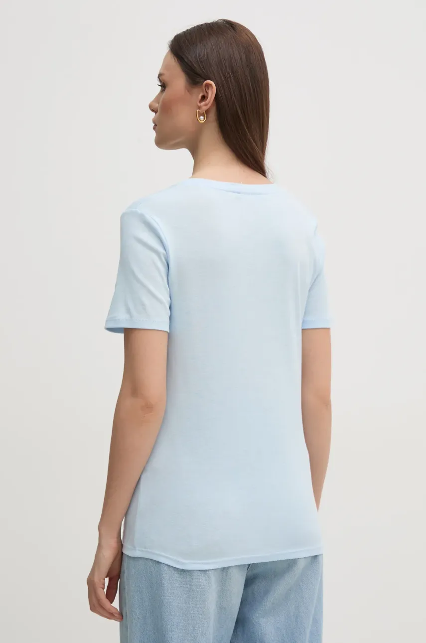 Хлопковая футболка United Colors of Benetton женская цвет розовый 3GA2E4230 Хлопковая футболка United Colors of Benetton женская цвет розовый 3GA2E4230