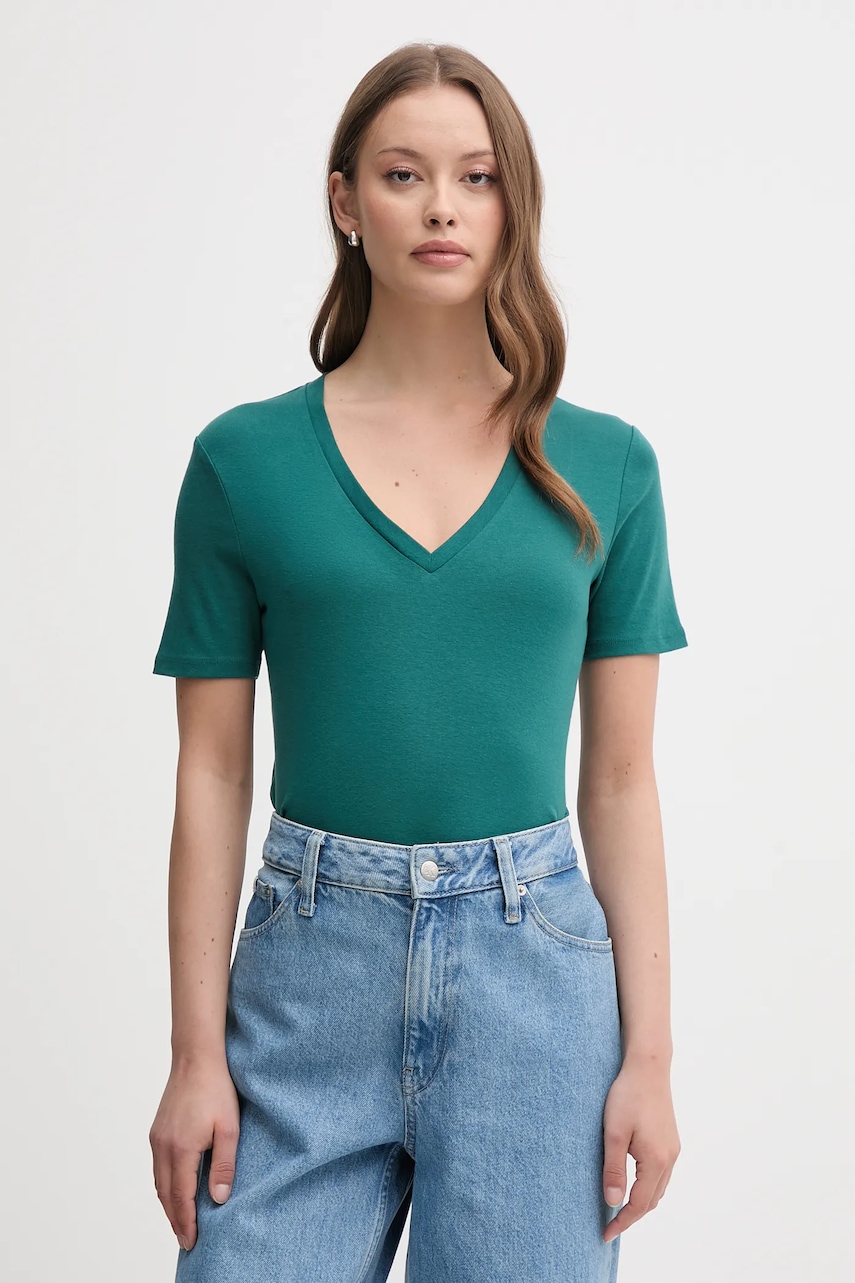 United Colors of Benetton tricou din bumbac culoarea roz, 3GA2E4230