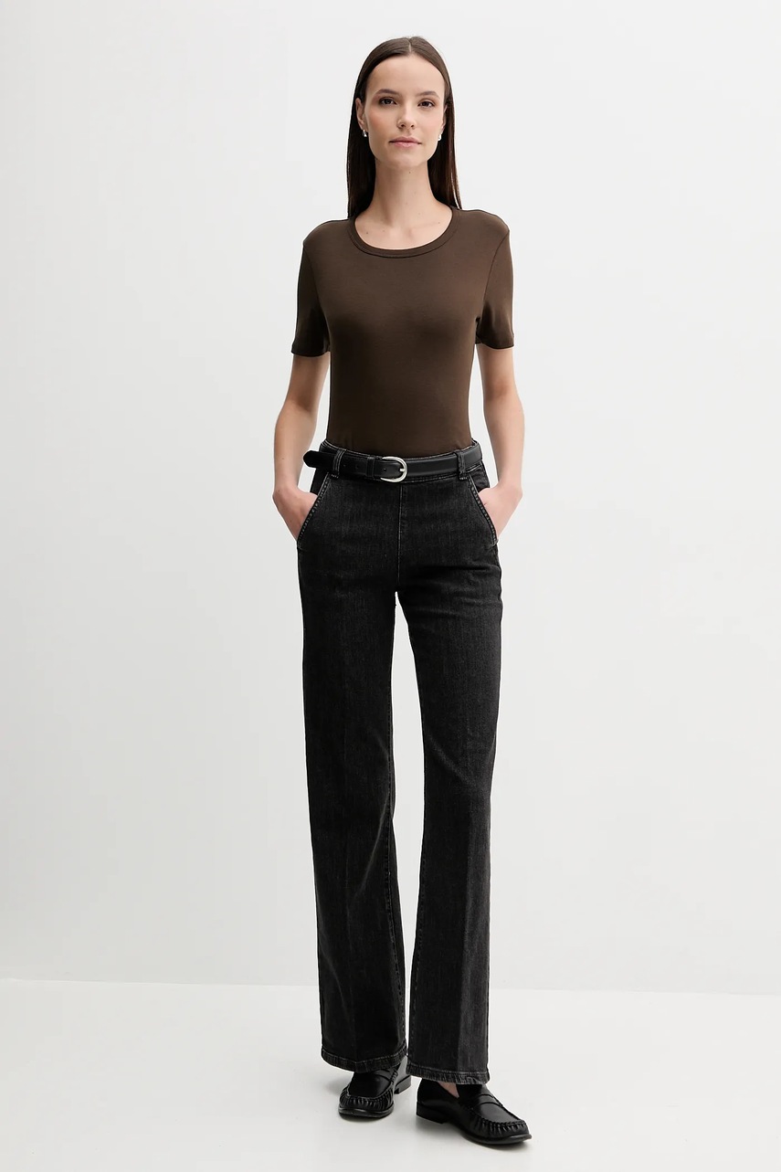 Хлопковая футболка United Colors of Benetton цвет фиолетовый 3GA2E16A0