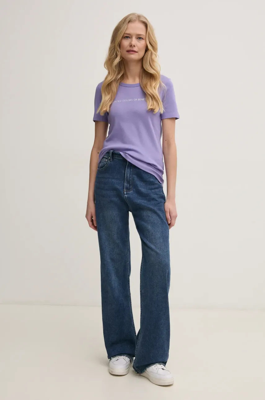 Хлопковая футболка United Colors of Benetton женская цвет красный 3GA2E16A2 Хлопковая футболка United Colors of Benetton женская цвет красный 3GA2E16A2