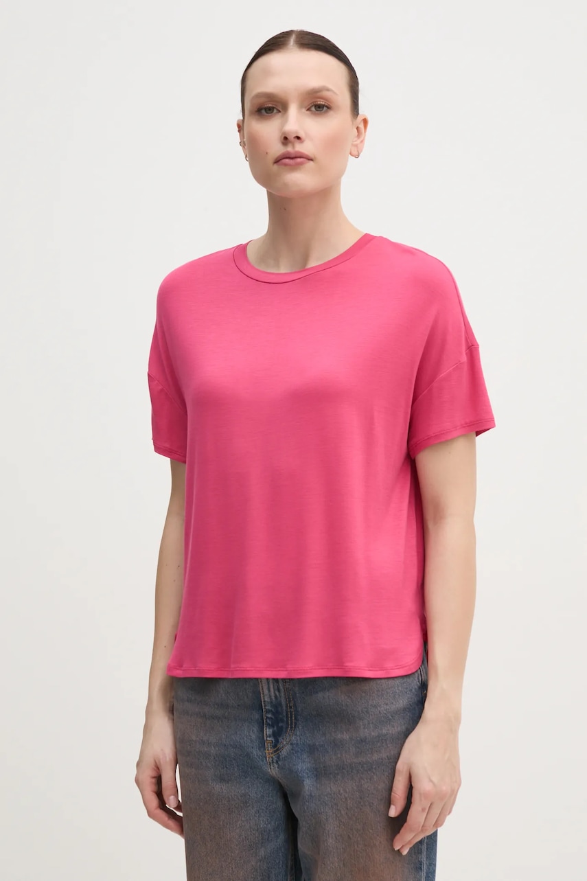 United Colors of Benetton tricou femei, culoarea roz, 3Z12D101X