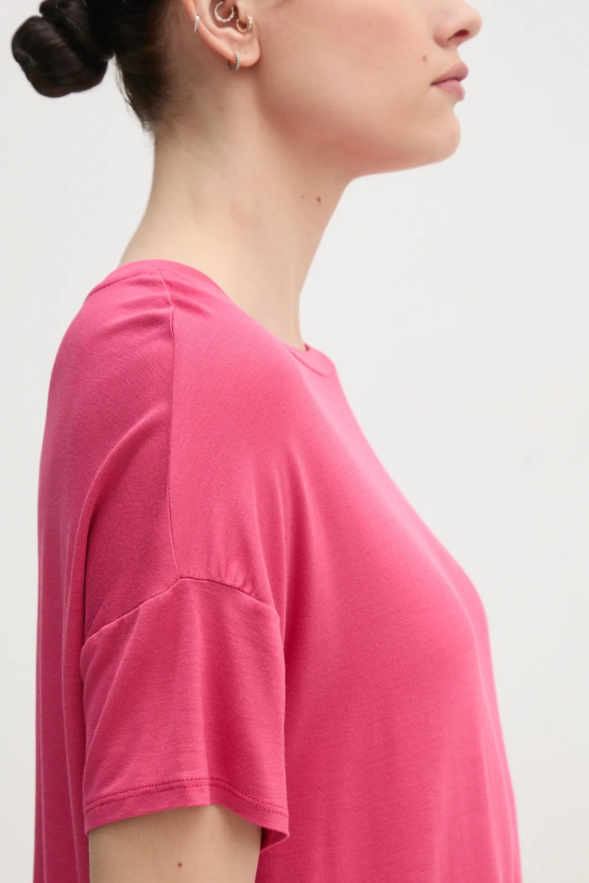Μπλουζάκι United Colors of Benetton χρώμα: ροζ φωτογραφία