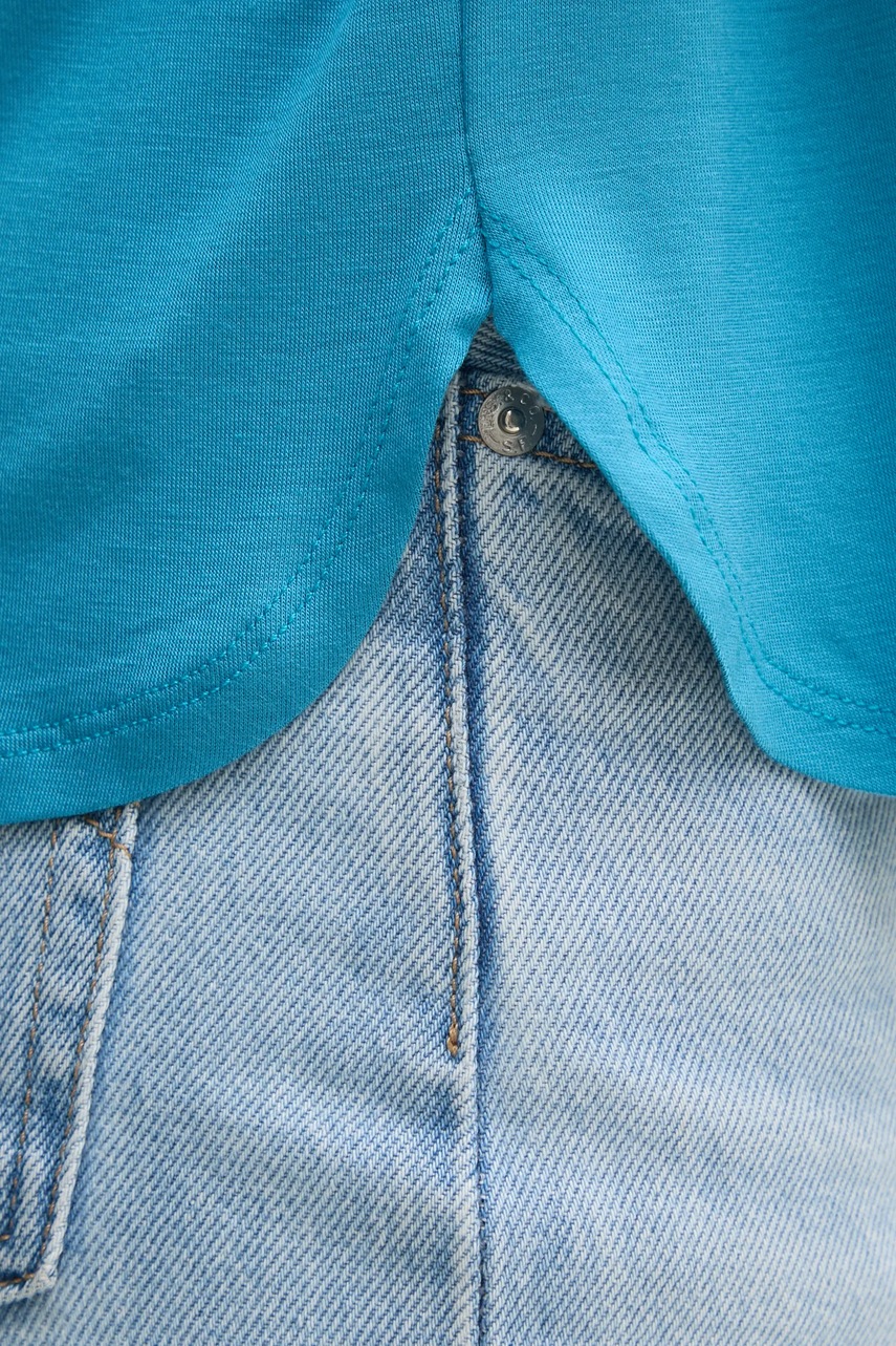 Μπλουζάκι United Colors of Benetton χρώμα: μπλε φωτογραφία