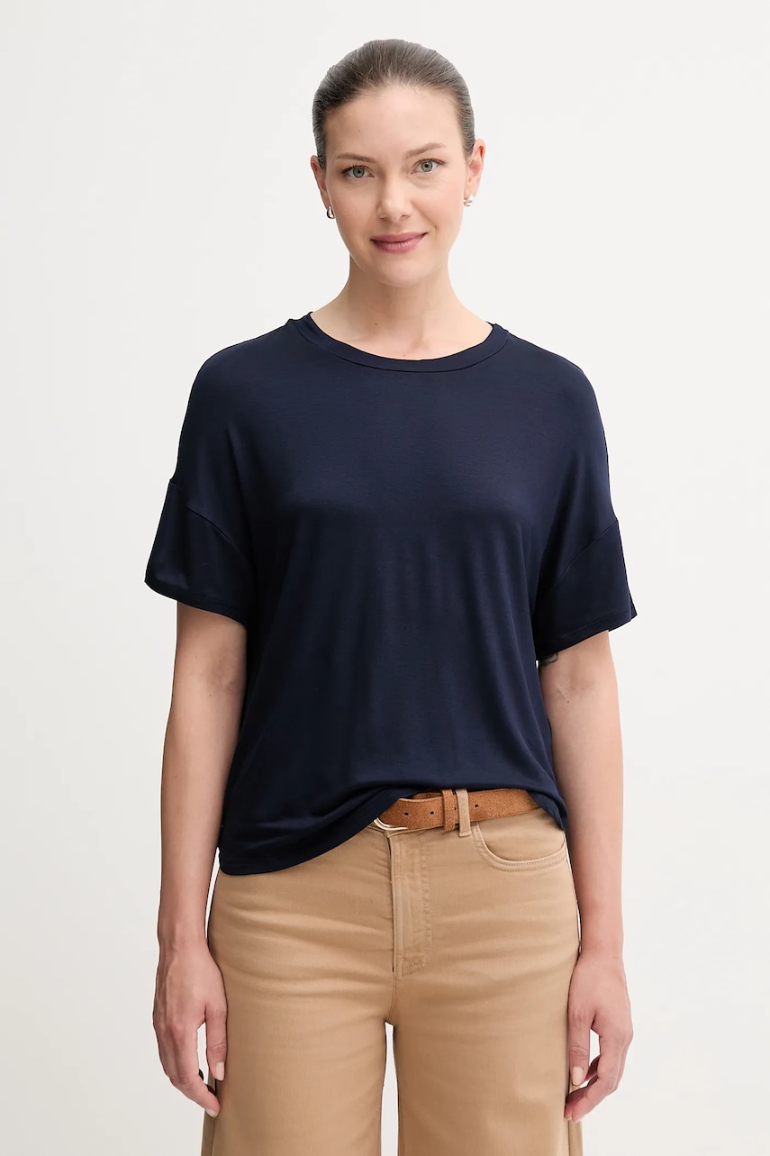 United Colors of Benetton tricou culoarea bleumarin, 3Z12D101X