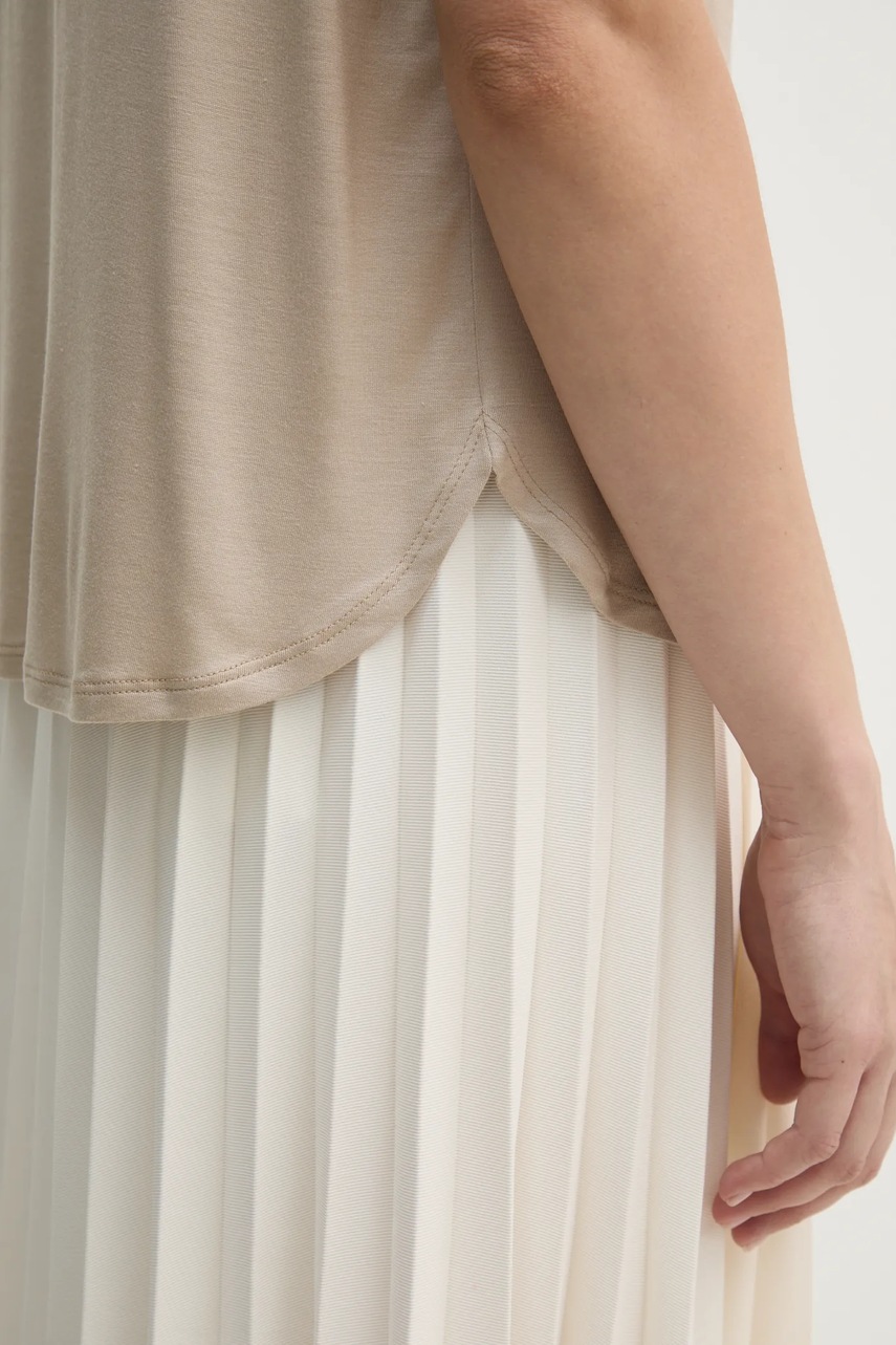 Μπλουζάκι United Colors of Benetton χρώμα: μπεζ φωτογραφία