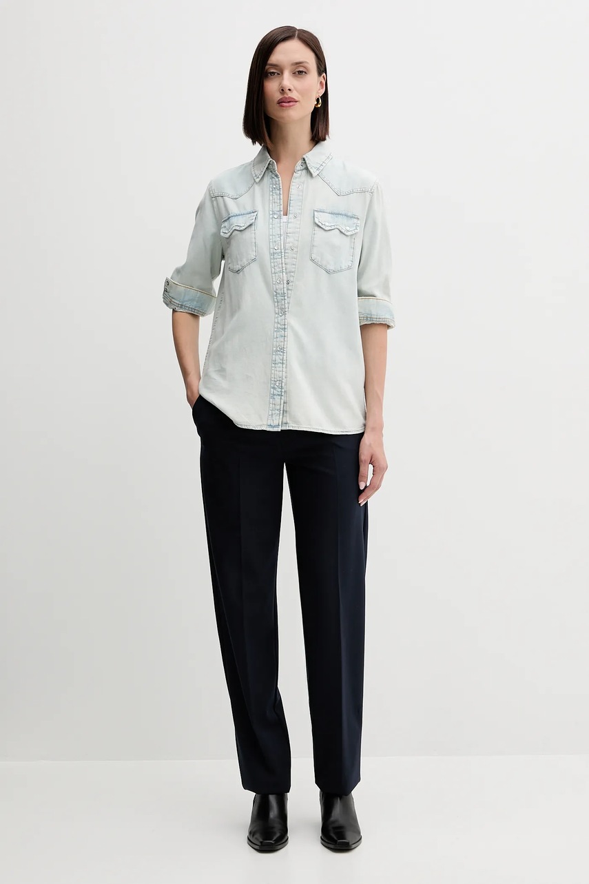 Джинсовая рубашка United Colors of Benetton regular классический воротник