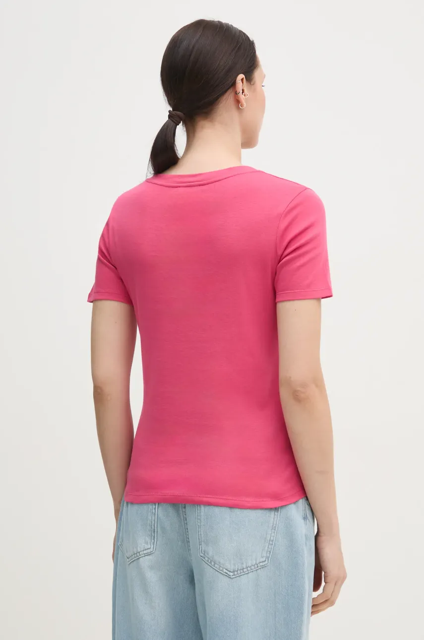 Хлопковая футболка United Colors of Benetton женская цвет чёрный 3GA2D1066 Хлопковая футболка United Colors of Benetton женская цвет чёрный 3GA2D1066