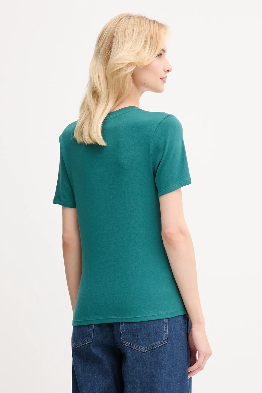 Хлопковая футболка United Colors of Benetton цвет чёрный 3GA2D1066