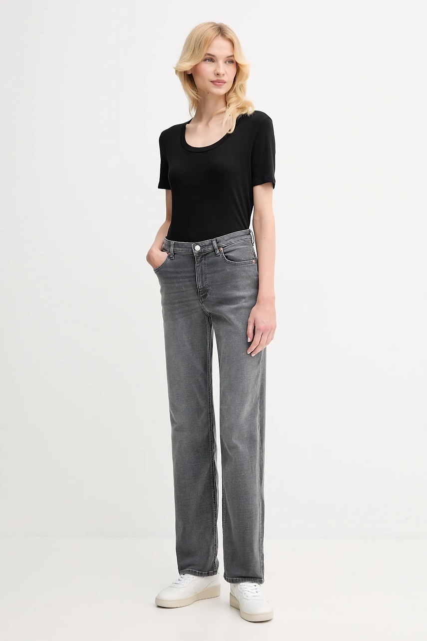 Хлопковая футболка United Colors of Benetton цвет чёрный 3GA2D1066