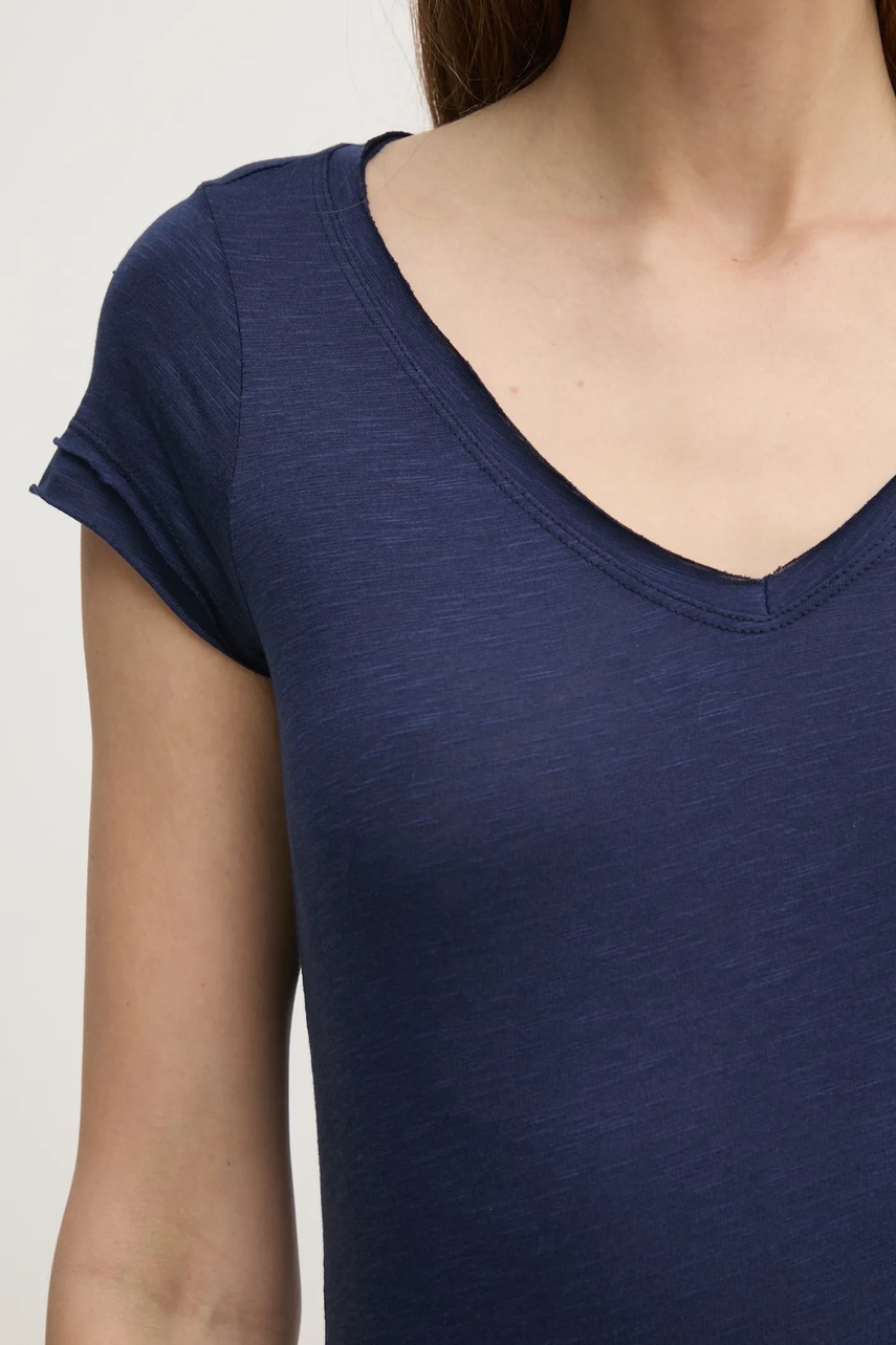 Μπλουζάκι Sisley χρώμα: ναυτικό μπλε φωτογραφία