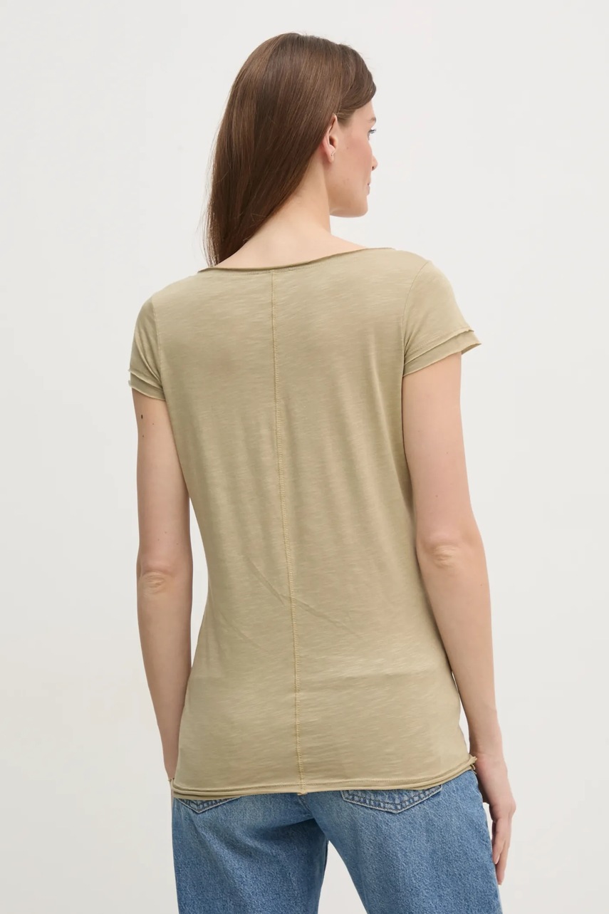 Μπλουζάκι Sisley χρώμα: πράσινο φωτογραφία