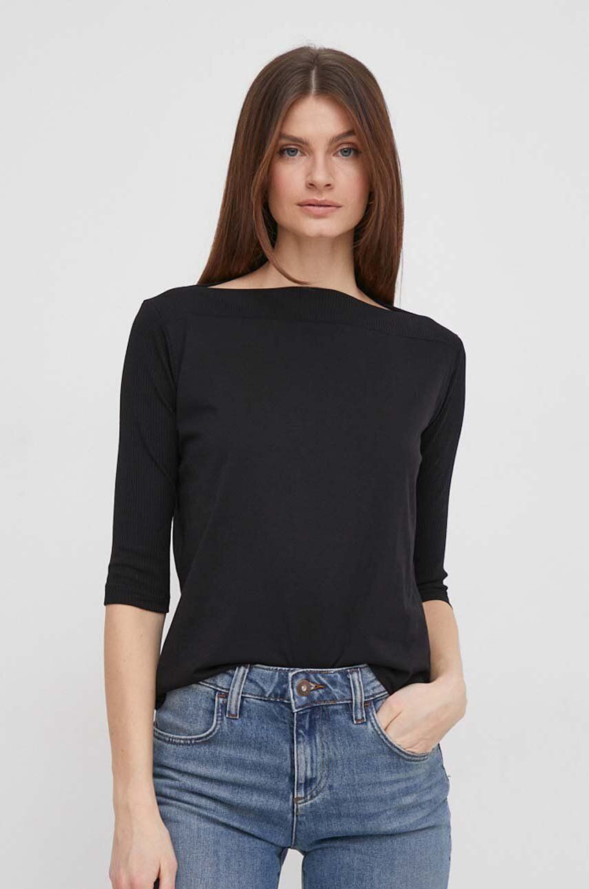 Sisley tricou femei, culoarea negru