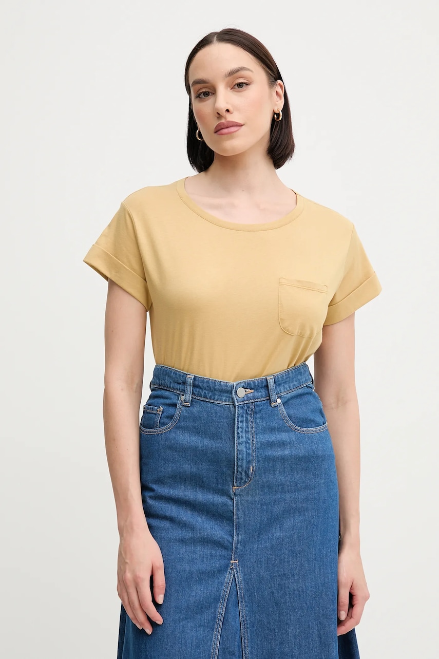 Sisley tricou din bumbac culoarea roz