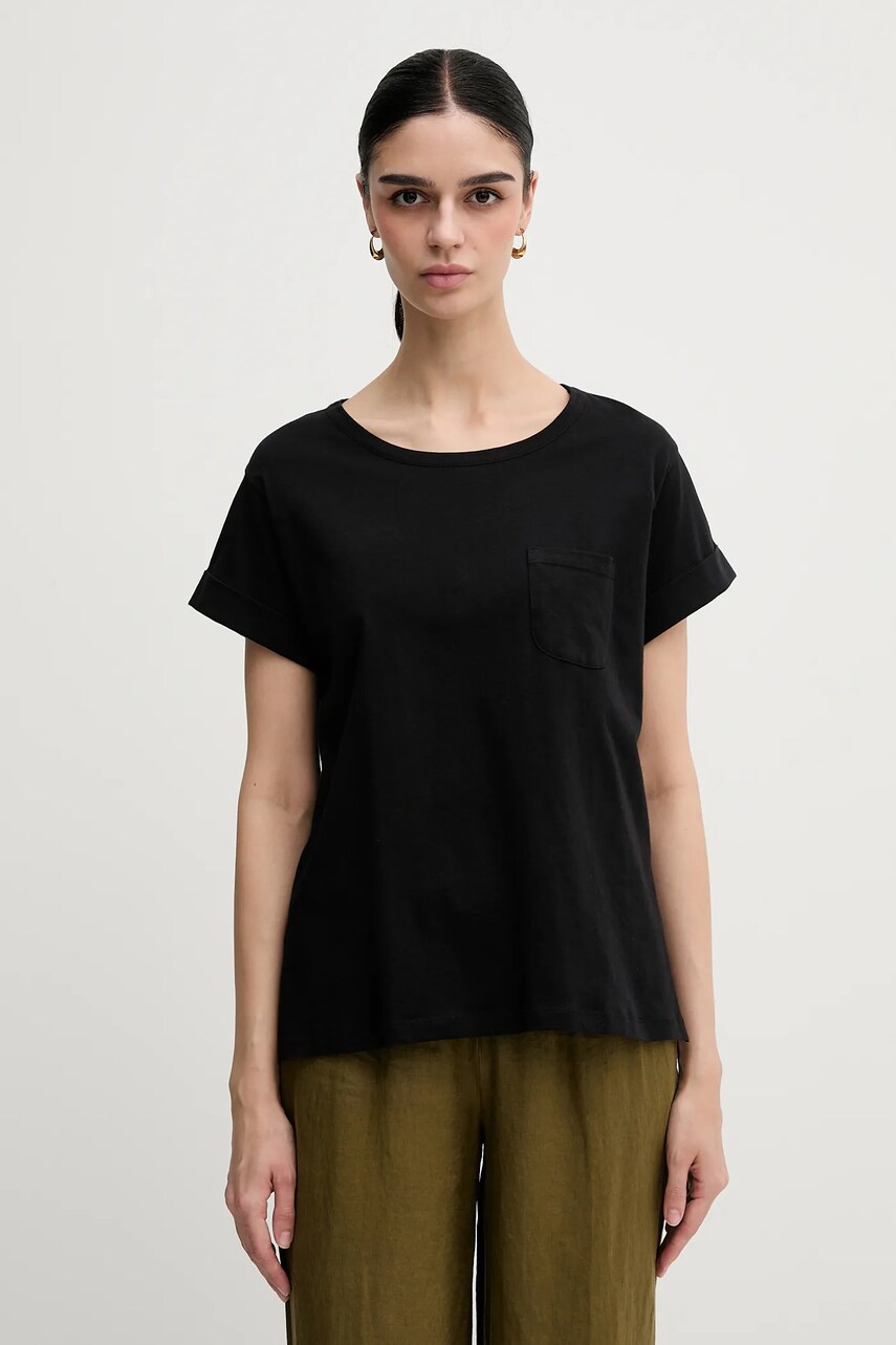 Sisley tricou din bumbac culoarea roz