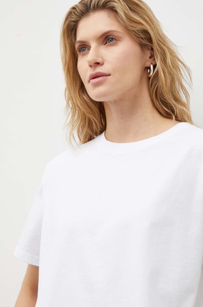 American Vintage tricou din bumbac femei, culoarea alb