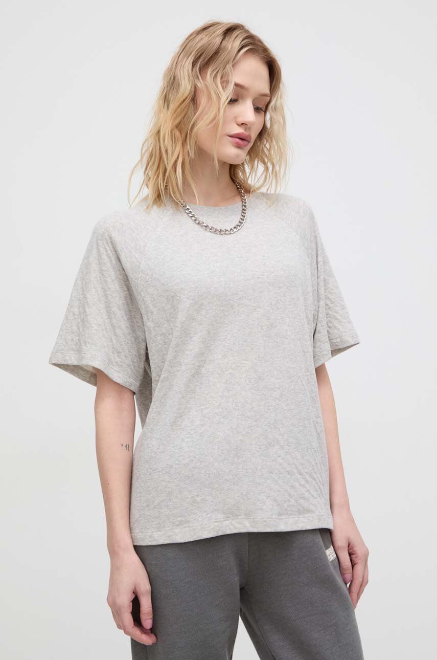 American Vintage tricou din bumbac femei, culoarea gri - Sho