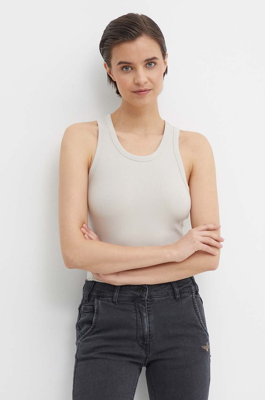 

Топ Calvin Klein дамски в бежово K20K206554, Бежов