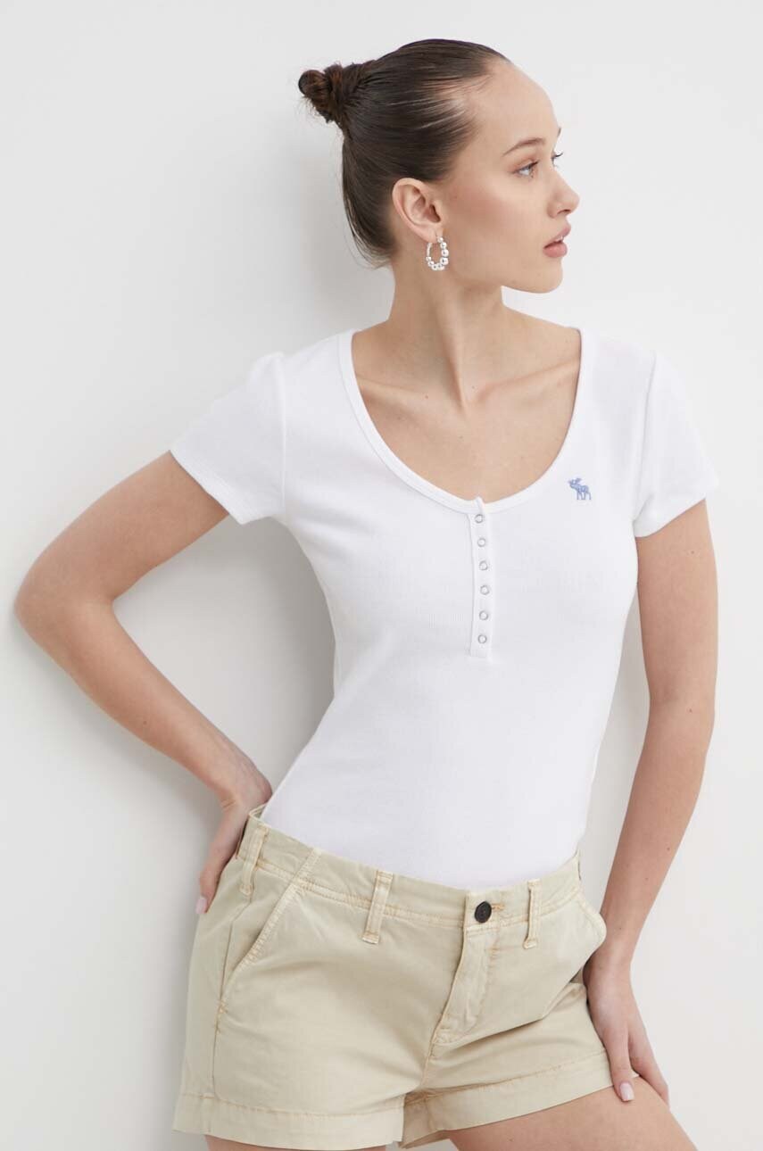 

Тениска Abercrombie & Fitch в бежово, Бежов