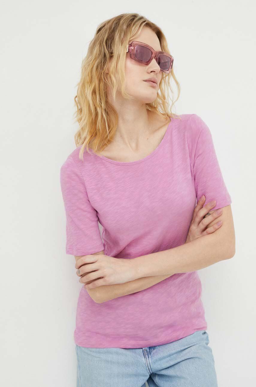 Marc O'Polo tricou din bumbac femei, culoarea roz