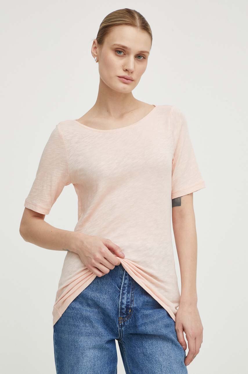 Marc O'Polo tricou din bumbac femei, culoarea roz