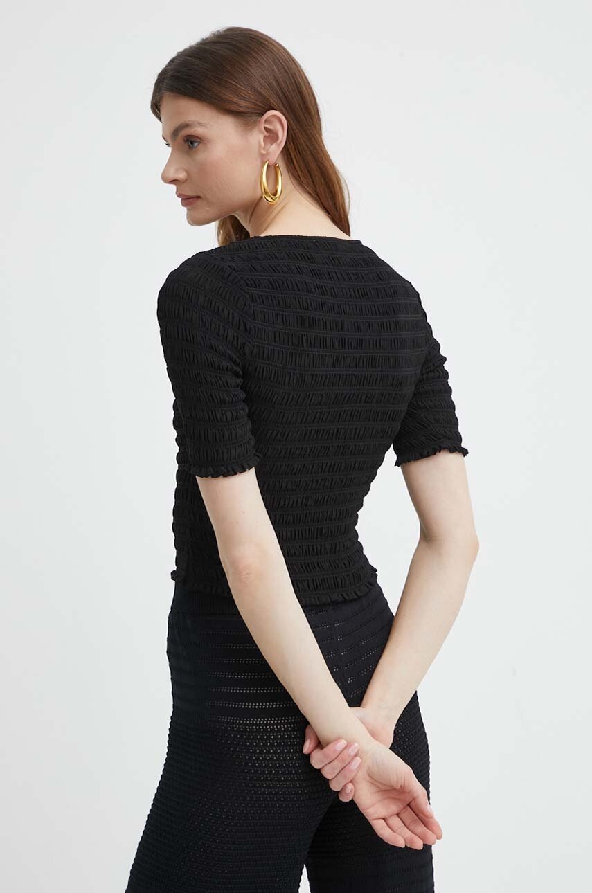 Μπλουζάκι MICHAEL Michael Kors χρώμα: μαύρο φωτογραφία