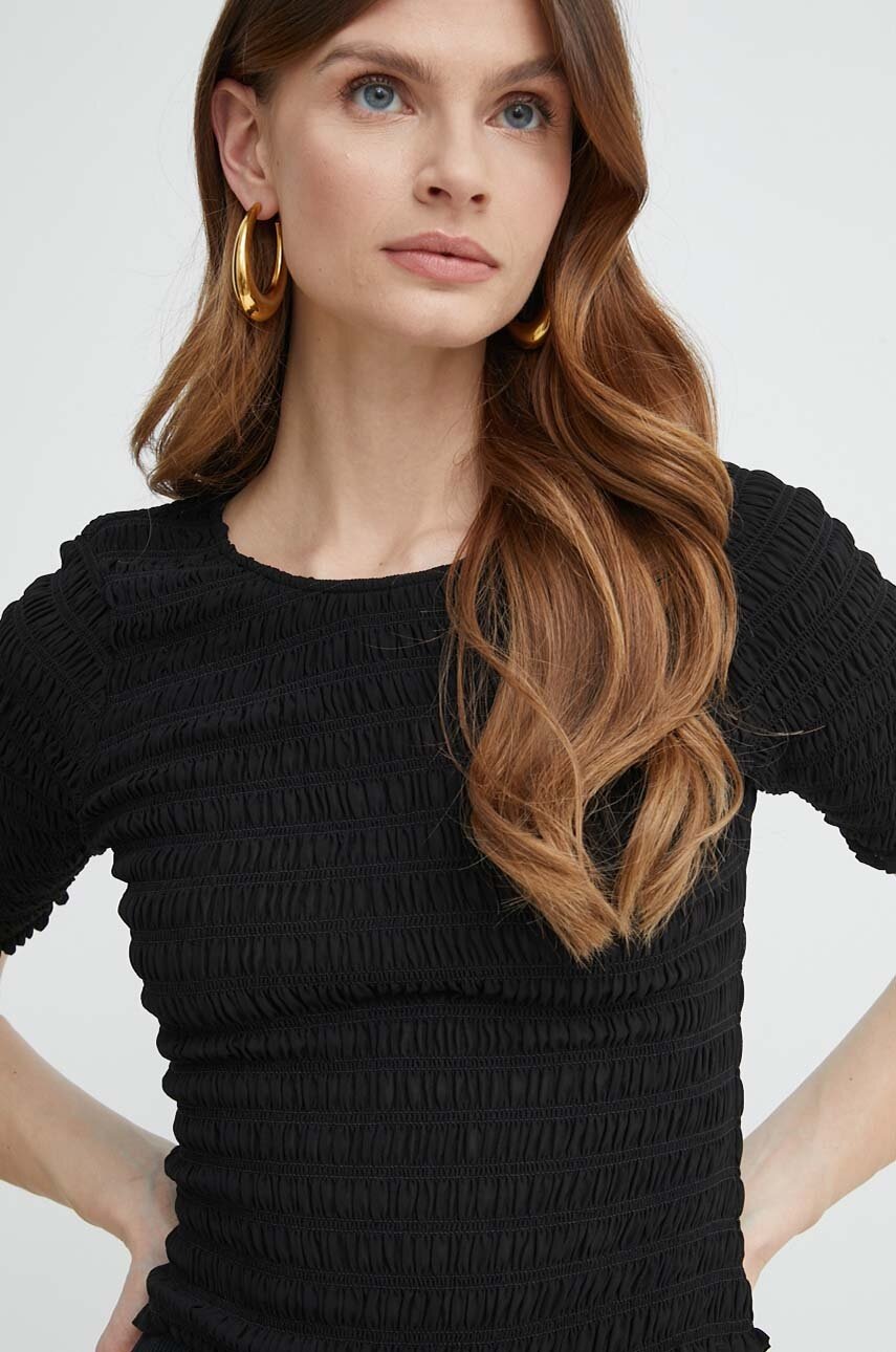 Μπλουζάκι MICHAEL Michael Kors χρώμα: μαύρο φωτογραφία