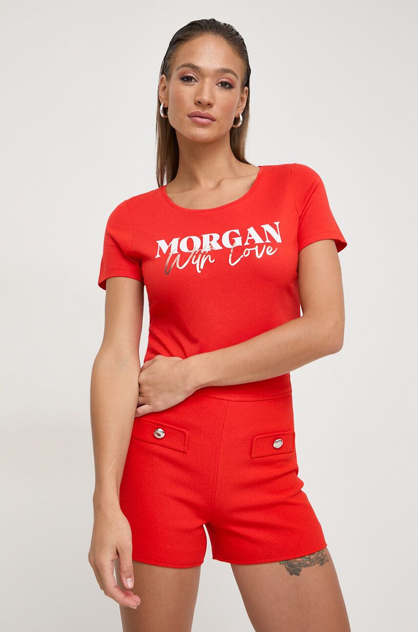 Morgan tricou femei, culoarea rosu