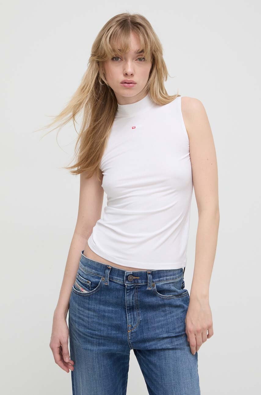 Diesel top femei, culoarea bej, cu turtleneck A10397.0BLAN