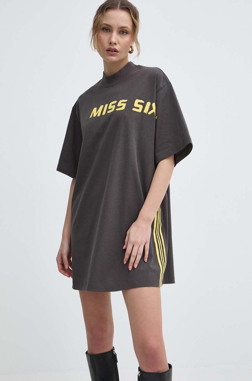 Miss Sixty tricou din amestec de mătase SJ5500 S/S culoarea maro, 6L1SJ5500000