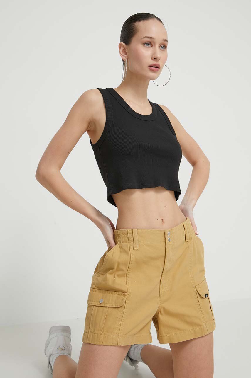 Vans top din bumbac culoarea negru - Shoppu.ro