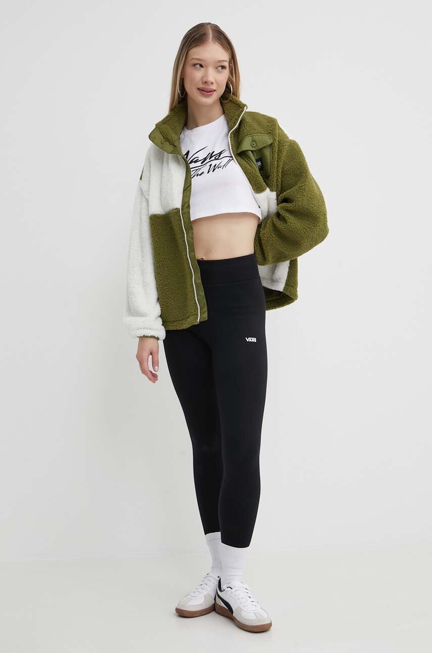 Βαμβακερό μπλουζάκι Vans γυναικεία, χρώμα: άσπρο φωτογραφία