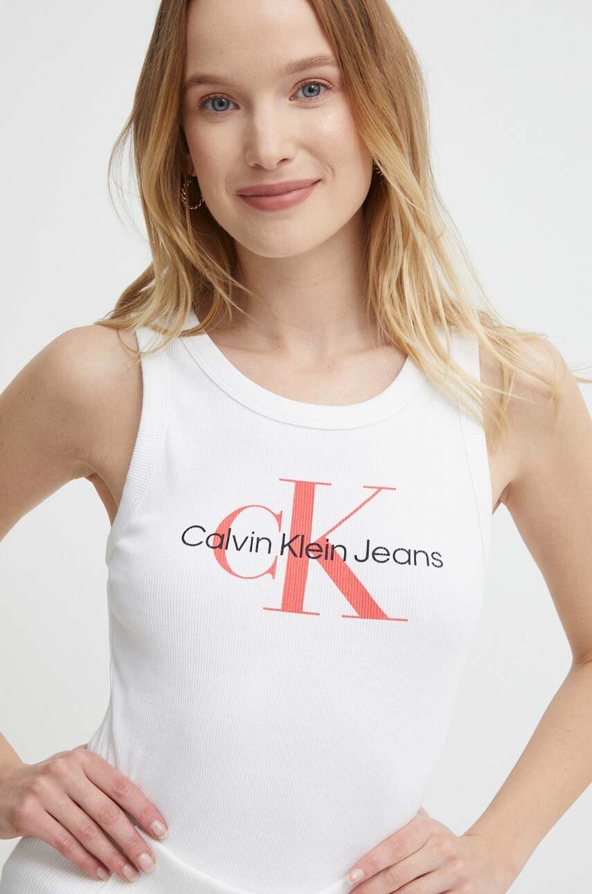 Calvin Klein Jeans Top Calvin Klein Jeans χρώμα: άσπρο