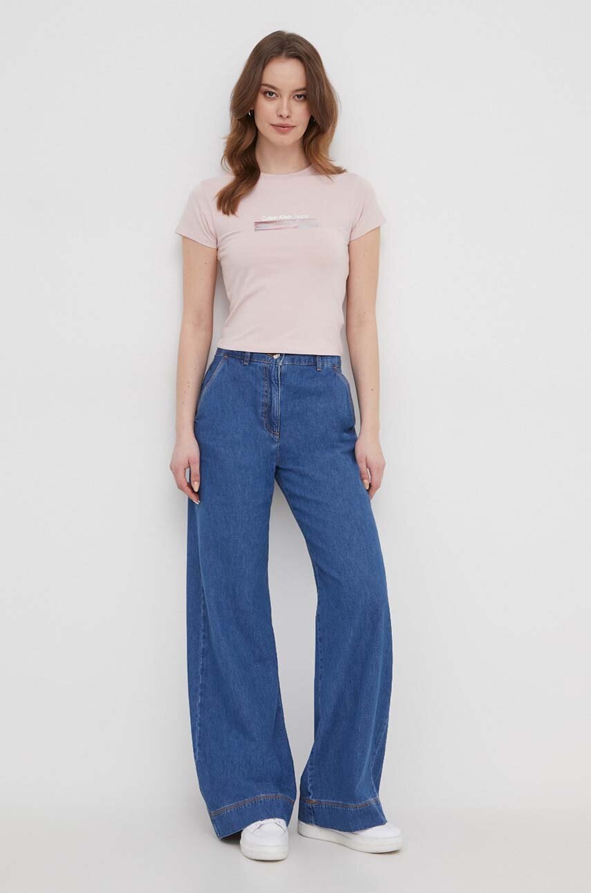 

Топ Calvin Klein Jeans дамски в розово J20J223167, Розов