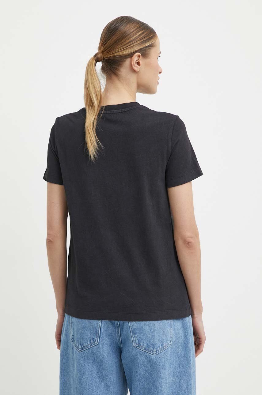 Calvin Klein Jeans pamut póló női, fekete termék 2. képe