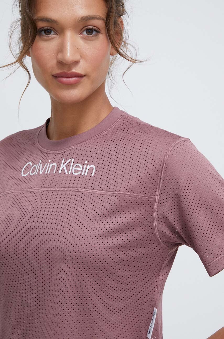 

Тениска за трениране Calvin Klein Performance в розово, Розов