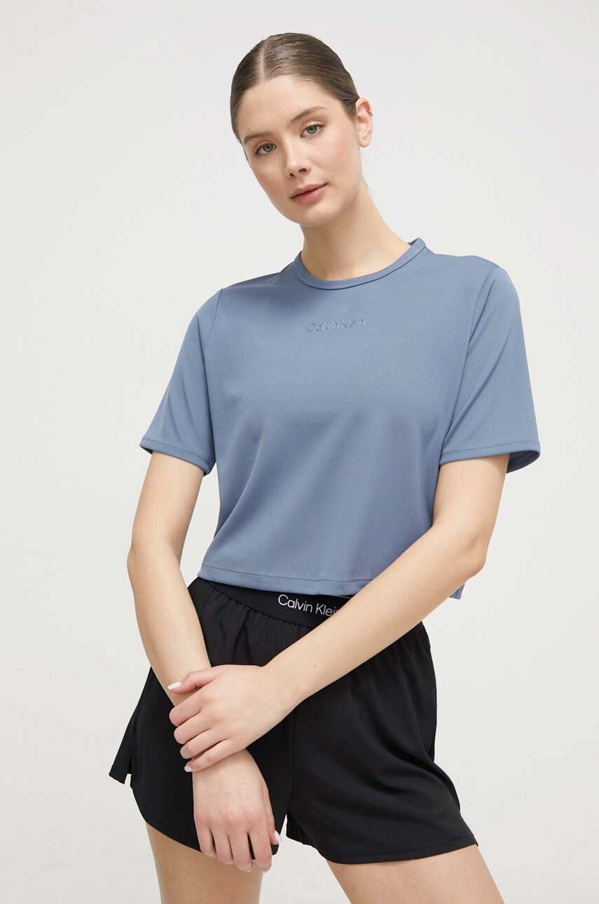 

Тениска за трениране Calvin Klein Performance в синьо, Син