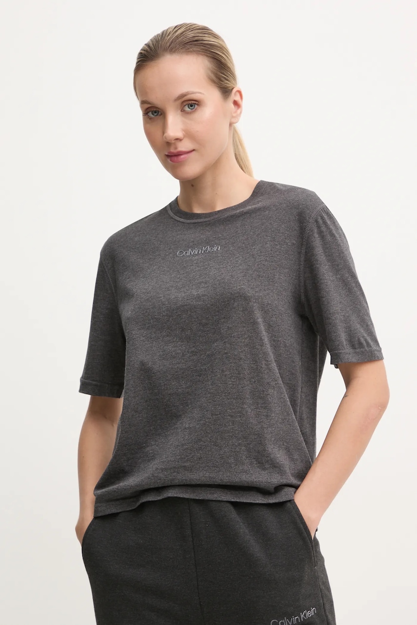 

Тениска Calvin Klein Performance в черно, Сив