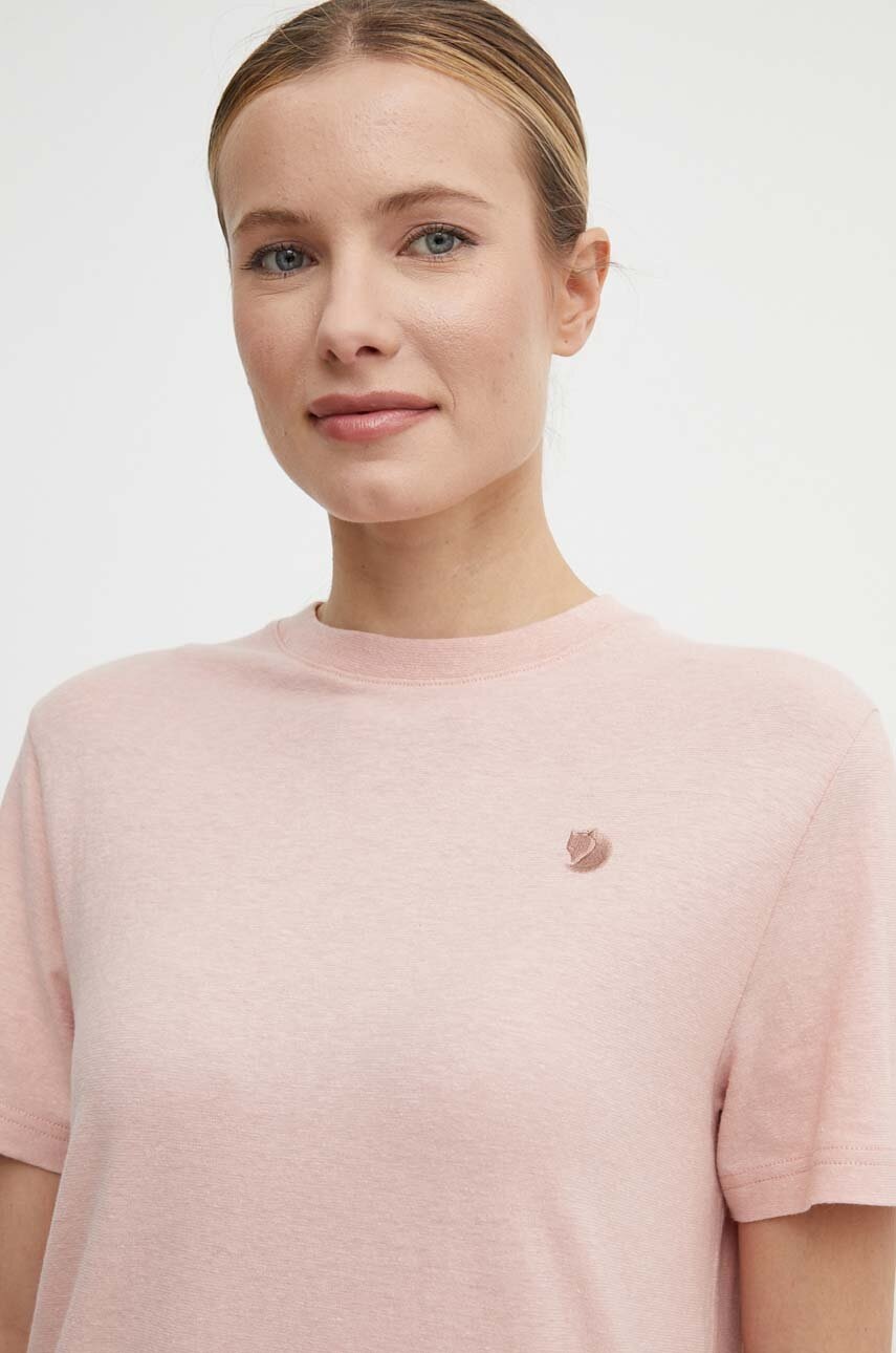 Μπλουζάκι Fjallraven Hemp Blend T-shirt χρώμα: ροζ, F14600163 φωτογραφία
