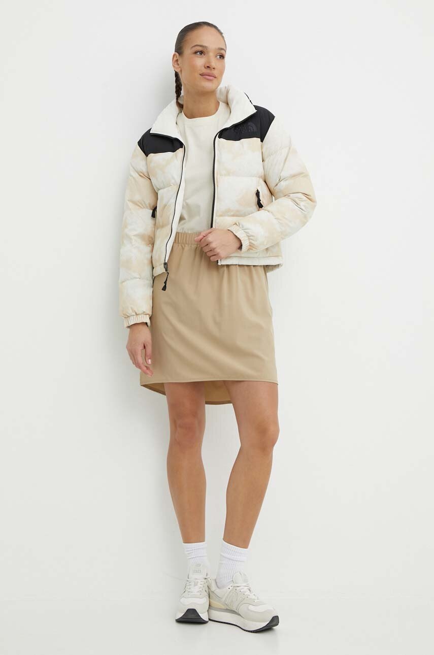 Μπλουζάκι Fjallraven Walk With Nature χρώμα: μπεζ, F14600171 φωτογραφία