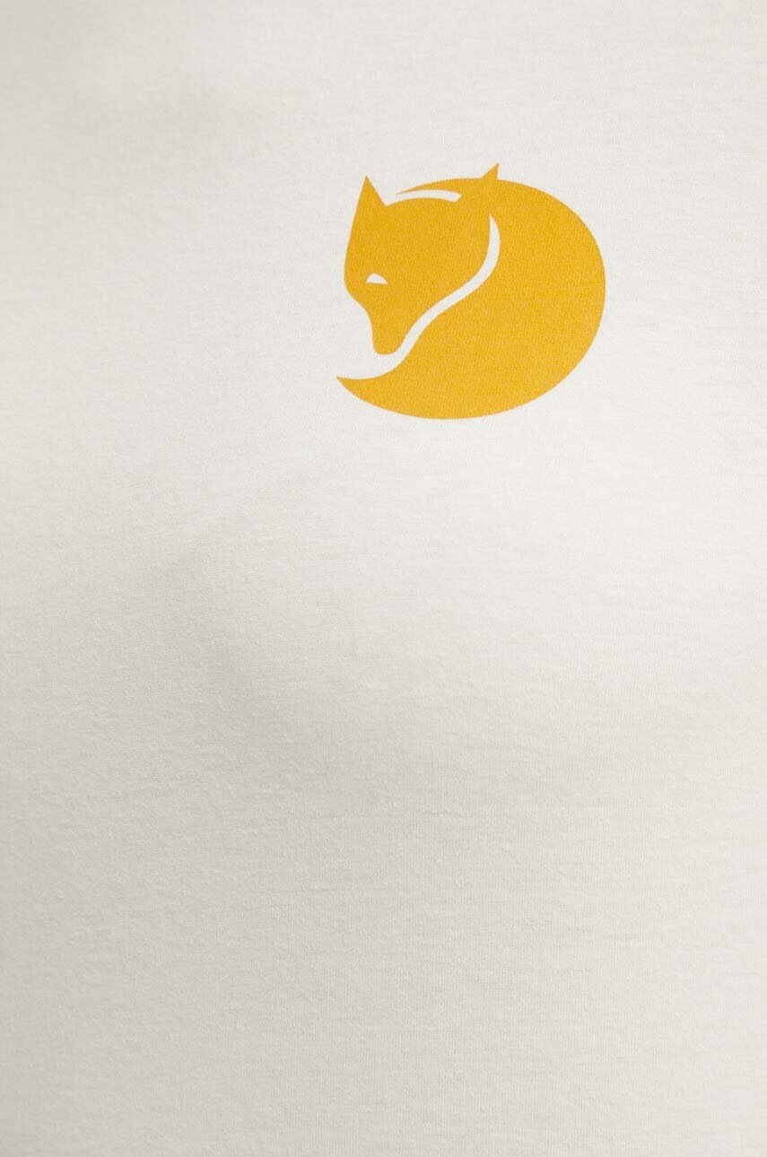 Μπλουζάκι Fjallraven Walk With Nature χρώμα: μπεζ, F14600171 φωτογραφία