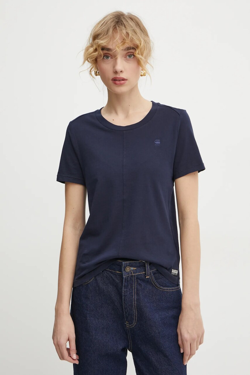 G-Star Raw tricou din bumbac femei, culoarea albastru marin