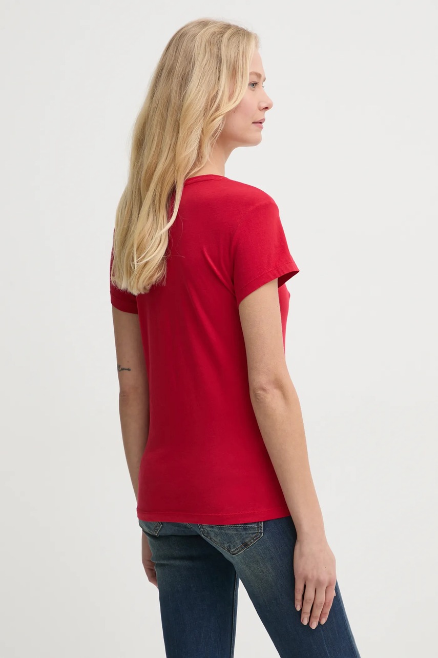 Βαμβακερό μπλουζάκι G-Star Raw χρώμα: κόκκινο, D24533-4107 φωτογραφία