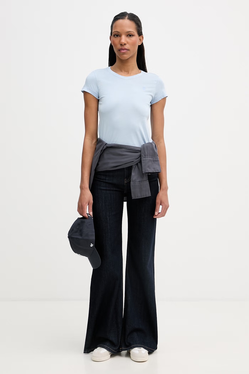 G-Star tričko dámské bavlněné Overdyed eyben slim v t 2.0 (obrázek 2)